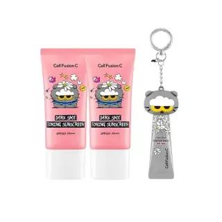 맑은톤밀착썬 조앤프렌즈 콜라보 셀퓨전씨 잡티 토닝 썬스크린 35ml 더블 +10ml+조앤프렌즈 캡 키링 368942