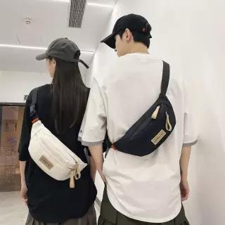 남녀 가벼운 슬링백 힙색 여행가방 웨이스트백 크로스