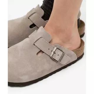 SCHOLL MEN 백스트랩 스웨이드 코르크 크로그 옐로이시 브라운 HH64K1C80B