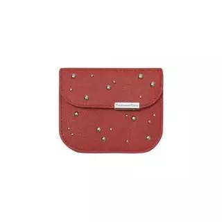 더뮤지엄비지터 THEMUSEUMVISITOR COSMIC STUDS FLAP CARD WALLET (RED)