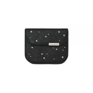 더뮤지엄비지터 THEMUSEUMVISITOR COSMIC STUDS FLAP CARD WALLET (BLACK)