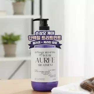 아우페 데미지 리페어링 대용량 트리트먼트 1000ml 화이트머스크향 린스 모발 영양 수분 데일리 헤어팩