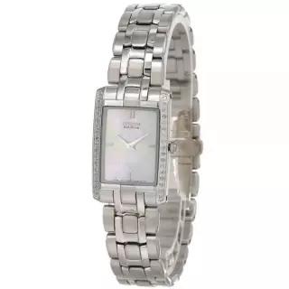 Citizen 시티즌 스틸레토 에코 드라이브 MOP 다이얼 스테인리스 스틸 여성용 시계 EG3170-54D 712175