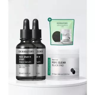 DERMATORY [SET] 트러블 블랙세럼 30ml*2EA + 블랙패드 1EA [증정] 블랙패드리필(30매)
