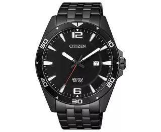 Citizen 시티즌 남성용 쿼츠 시계 블랙 다이얼 도금 BI5055-51E 신상품 712036