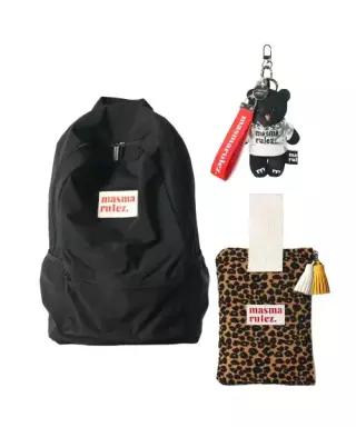 5015601085 직장인 데일리가방 SET Daily backpack Black Strap pouch Leopard BB KEYRING 527