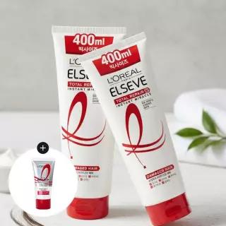 로레알파리 토탈리페어5 미라클 헤어팩 400ml 2개 (증)데일리 손상 50ml