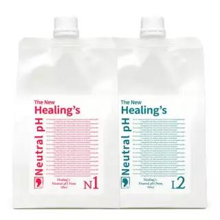 모에타 더 뉴 힐링스 뉴트럴 pH 펌제 손상모 500ml+500ml (2제액상) 중성펌제 전문가용 살롱펌