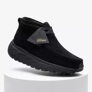 CLARKS ORIGINALS 남성 왈라비 에덴 - 블랙 스웨이드 26179150