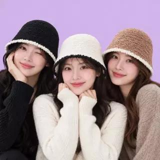 [하프클럽/](당일출고)겨울 여성 벙거지모자 털 뽀글이 버킷햇 보넷 방한모
