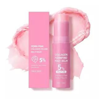 GlouraMD 공식 여성용 Pdrn 볼루필린 핑크 콜라겐 볼륨 멀티 밤 스틱 촉촉한 광채를 위한 페이스 건조한