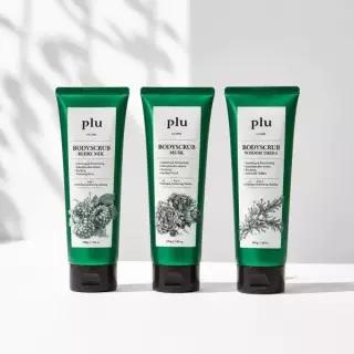 플루 PLU 오리지널 바디스크럽 200g 2개 (샤워볼+체험분 3매 )