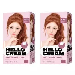 미쟝센 헬로크림 염색약 10WC웜코랄 2개