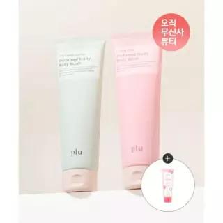 매장정품 PLU 퍼퓸드 프루티 바디스크럽 200g 2개 (인텐시브 리페어 풋크림 50g 증정)
