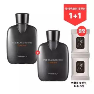 Tony Moly 1+1 더 블랙 옴므 에멀전 클렌징티슈2개증정 _탄력모공케어 쇼핑지원금더블랙옴므에멀전2개 4638