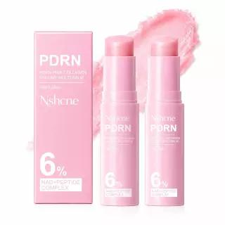 Nshcne PDRN 핑크 콜라겐 볼륨 멀티 밤 2개 - 눈 밑 목 이마 미소 주름 입술 탄력 광채 개선을 위한 NAD