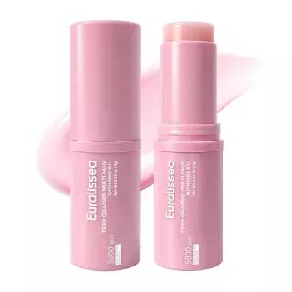 유랄리세아 PDRN 밤 스틱 2개 세트 핑크 B12가 함유된 콜라겐 멀티 얼굴·목·미소 라인용 수분 공급 언더