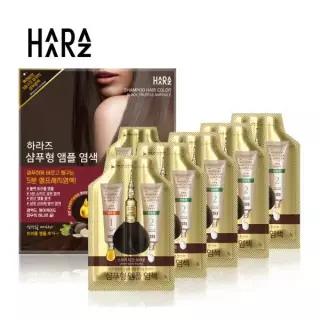하라즈 샴푸형 앰플 염색제 5회분새치염색약5분 셀프염색 염색샴푸 462198