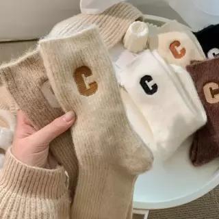 [하프클럽/]여성 C로고 캐시미어 양모 양말 6개세트