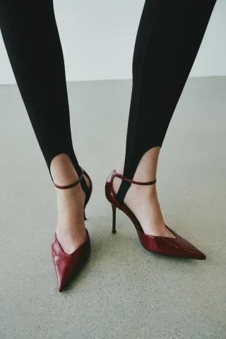 ZARA 앵클 스트랩 힐 슈즈 - 레드 3204/810/600