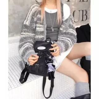 LOTSYOU Nostalgia chubby Backpack Black PWTI5BAW519OBK 100897