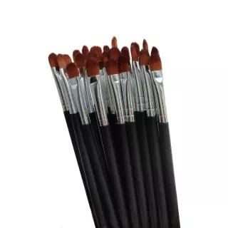 하이마오메 50pcs 합성 섀도우 브러시 블렌딩 번짐/섀딩 어플리케이터 블랙