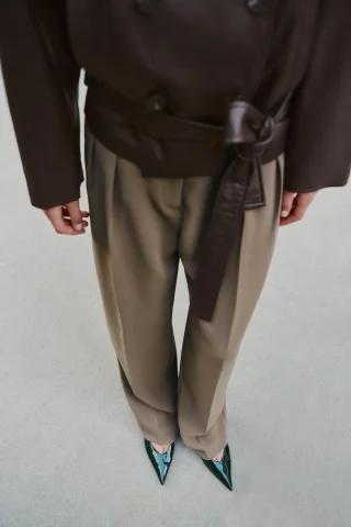ZARA 에나멜 페이크 웨지 슈즈 - 그린 2210/810/500