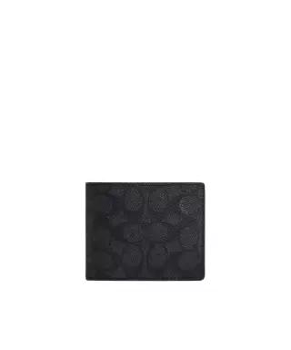 COACH 쓰리인원 월릿 인 시그니처 캔버스 CW380 CQ/BK