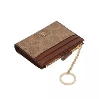 COACH 미니 스키니 ID 케이스 인 시그니처 캔버스 CW870 IMXHE