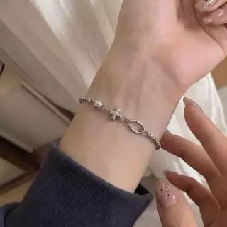 [라일리쥬얼리] Rly 스틸 체인 오벌 실버 팔찌 여성 포인트 데일리
