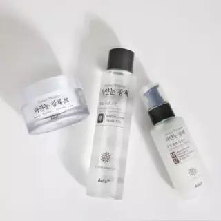 넬라 NELLA 하얀눈 광채 발효 스킨+에센스+톤업크림 기초화장품 세트