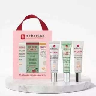 ERBORIAN 베스트 트리오 세트 (CC레드코렉트, BB크림 아이보리, CC크림 포슬린)