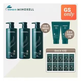 마이녹셀 총3,080ml현대약품 프레스티지 탈모샴푸 대용량 960ml 트리플 세트960ml*3ea+100ml*2ea+6ml*10ea