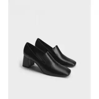 [국내정품] CHARLES  KEITH 스퀘어 토 블록 힐 로퍼 펌프스 2colors CK1-60920407 252158