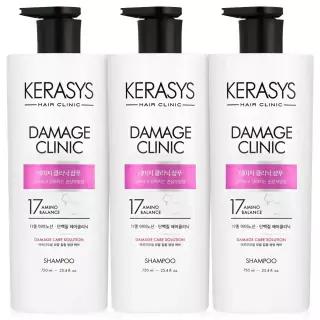 케라시스 샴푸 대용량 린스 750ml 3개 데미지 두피 클리닉 쿨링 손상모