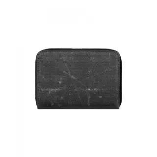KANEITEI BERLIN LETTERING ZIP WALLET M GRAY / UPCYCLED