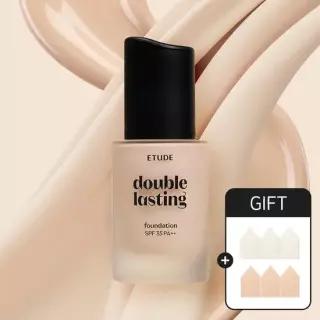 에뛰드하우스 [GIFT] 더블 래스팅 파운데이션 30g + 메이크업 전용 스폰지 6p 24시간 톤 커버 모공커버