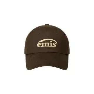 EMIS WASHED FAUX LEATHER BALL CAP-BROWN