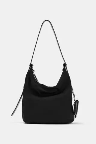 자라 ZARA 여성 참 디테일 숄더백 - 블랙 6815/810/800342264