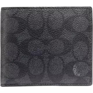 COACH 코치 코인 지갑, Charcoal/Black, Charcoal/Black 496420