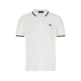 24SS 프레드페리 화이트 piquet 폴로 셔츠 M3600200 TP577449270