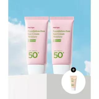 MANYOFACTORY 파데프리 선크림 모이스처 50mlx2개 +미니어처15ml 증정 사용기한 2027/09/12까지
