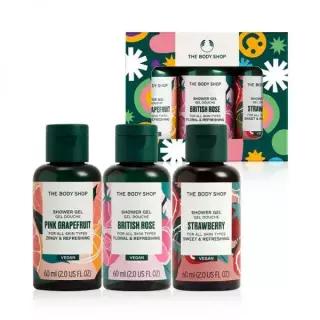 매장정품 THE BODY SHOP 트리오 미니 샤워젤 3종 선물세트 (888235)