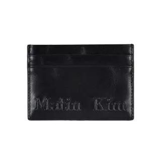 MATIN KIM EMBOSSED LOGO CARD WALLET IN BLACK 5521765 MK2500WL021VNBB