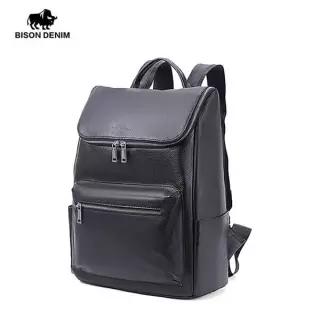 [하프클럽/]BISON DENIM  남자 수제가죽 학생 직장인 15인치 노트북 백팩 가방 N2