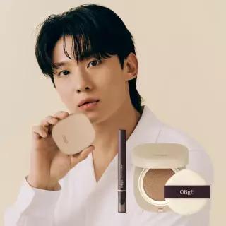 오브제 퍼펙트 커버 남자쿠션+페이스 라인 스틱 2종 세트 SPF50+ PA+++ 1031134