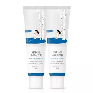 [더블/4년연속1등] 라운드랩 자작나무 수분 선크림 50ml 더블 기획