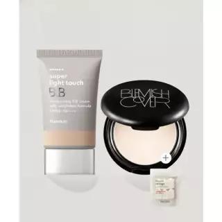 HANSKIN [SET] 수퍼 라이트 터치 비비크림 30g+블레미쉬 커버 블러팩트 9g