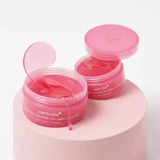 [눈밑꺼짐케어/글로벌베스트] 메디큐브 PDRN 핑크 카페인 콜라겐 하이드로겔 아이패치 60매