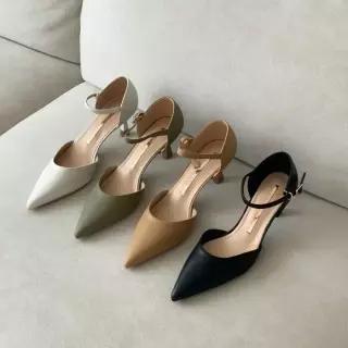 브리치 컴온슈 / 6cm 스틸레토 가죽 사이드오픈 메리제인힐 키튼굽 3775810